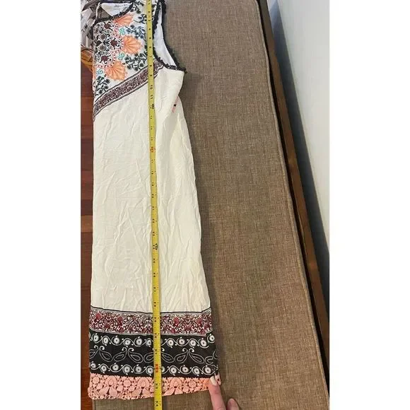 Skylar + Jade Boho Shift Dress Open Back Crochet Trim Colorful Sleeveless NEW - Picture 6 of 8